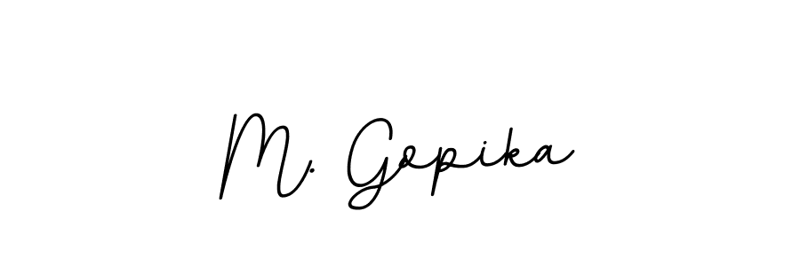 Use a signature maker to create a handwritten signature online. With this signature software, you can design (BallpointsItalic-DORy9) your own signature for name M. Gopika. M. Gopika signature style 11 images and pictures png