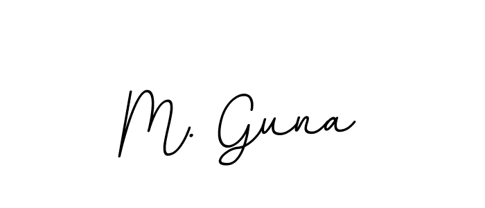 Make a beautiful signature design for name M. Guna. With this signature (BallpointsItalic-DORy9) style, you can create a handwritten signature for free. M. Guna signature style 11 images and pictures png