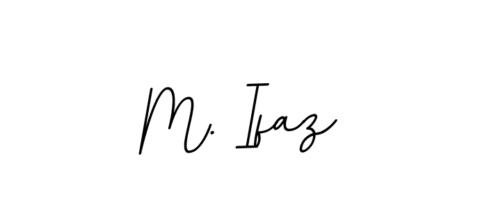 Use a signature maker to create a handwritten signature online. With this signature software, you can design (BallpointsItalic-DORy9) your own signature for name M. Ifaz. M. Ifaz signature style 11 images and pictures png