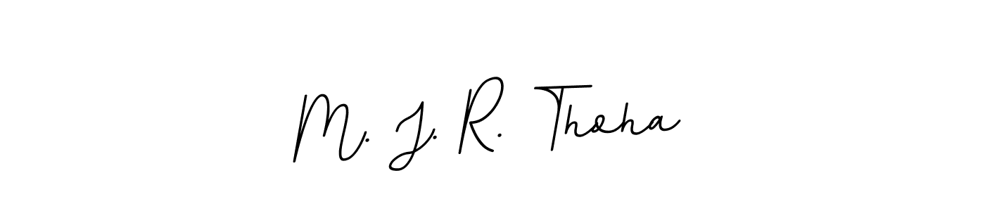 Design your own signature with our free online signature maker. With this signature software, you can create a handwritten (BallpointsItalic-DORy9) signature for name M. J. R. Thoha. M. J. R. Thoha signature style 11 images and pictures png