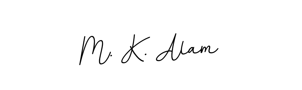 How to make M. K. Alam name signature. Use BallpointsItalic-DORy9 style for creating short signs online. This is the latest handwritten sign. M. K. Alam signature style 11 images and pictures png