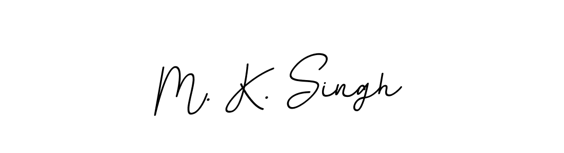 How to make M. K. Singh name signature. Use BallpointsItalic-DORy9 style for creating short signs online. This is the latest handwritten sign. M. K. Singh signature style 11 images and pictures png