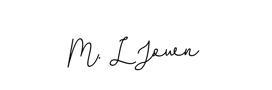 You should practise on your own different ways (BallpointsItalic-DORy9) to write your name (M. L Jown) in signature. don't let someone else do it for you. M. L Jown signature style 11 images and pictures png