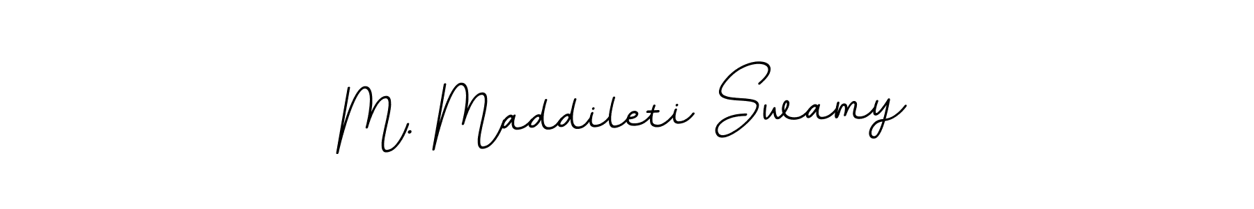 You should practise on your own different ways (BallpointsItalic-DORy9) to write your name (M. Maddileti Swamy) in signature. don't let someone else do it for you. M. Maddileti Swamy signature style 11 images and pictures png