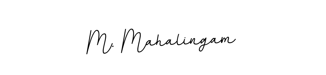 How to make M. Mahalingam name signature. Use BallpointsItalic-DORy9 style for creating short signs online. This is the latest handwritten sign. M. Mahalingam signature style 11 images and pictures png