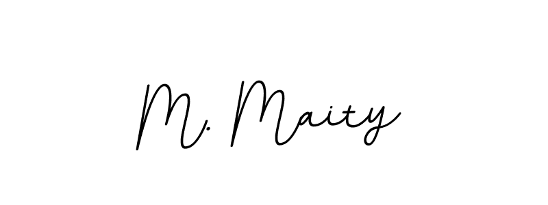 The best way (BallpointsItalic-DORy9) to make a short signature is to pick only two or three words in your name. The name M. Maity include a total of six letters. For converting this name. M. Maity signature style 11 images and pictures png