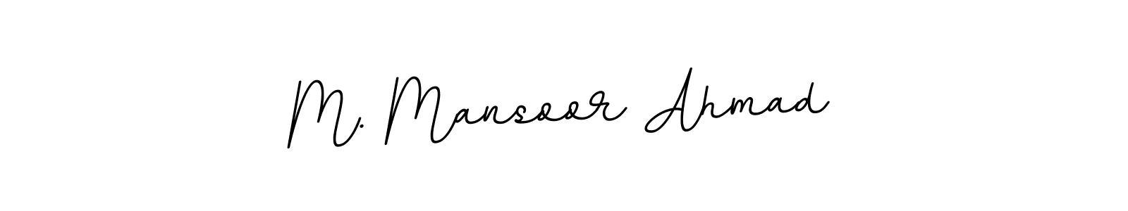 Use a signature maker to create a handwritten signature online. With this signature software, you can design (BallpointsItalic-DORy9) your own signature for name M. Mansoor Ahmad. M. Mansoor Ahmad signature style 11 images and pictures png