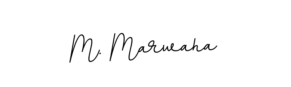 How to make M. Marwaha name signature. Use BallpointsItalic-DORy9 style for creating short signs online. This is the latest handwritten sign. M. Marwaha signature style 11 images and pictures png