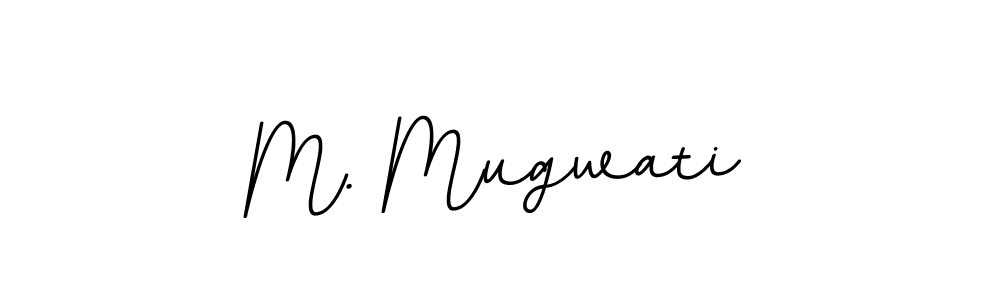 How to make M. Mugwati name signature. Use BallpointsItalic-DORy9 style for creating short signs online. This is the latest handwritten sign. M. Mugwati signature style 11 images and pictures png