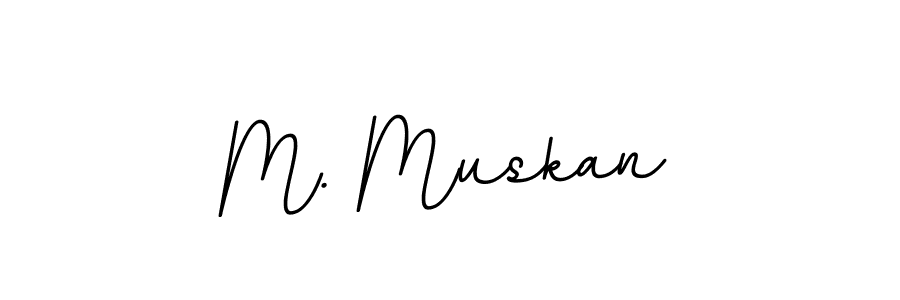 Create a beautiful signature design for name M. Muskan. With this signature (BallpointsItalic-DORy9) fonts, you can make a handwritten signature for free. M. Muskan signature style 11 images and pictures png