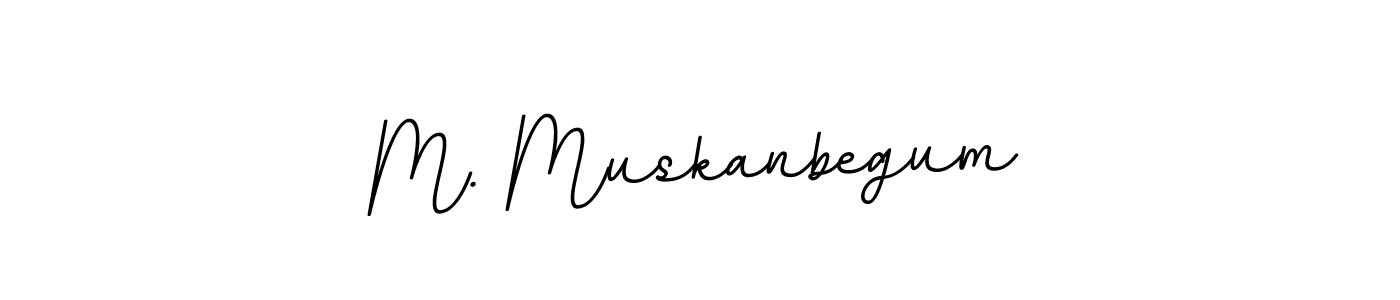 Create a beautiful signature design for name M. Muskanbegum. With this signature (BallpointsItalic-DORy9) fonts, you can make a handwritten signature for free. M. Muskanbegum signature style 11 images and pictures png