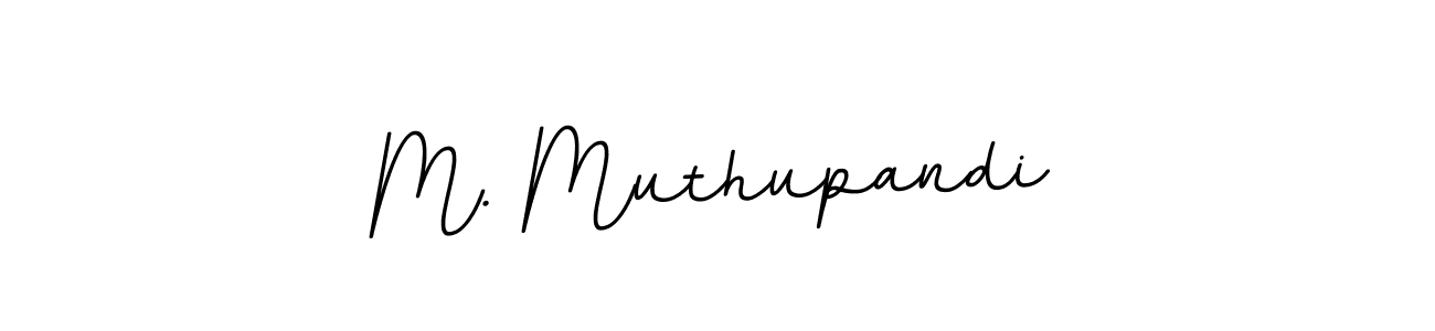 Design your own signature with our free online signature maker. With this signature software, you can create a handwritten (BallpointsItalic-DORy9) signature for name M. Muthupandi. M. Muthupandi signature style 11 images and pictures png