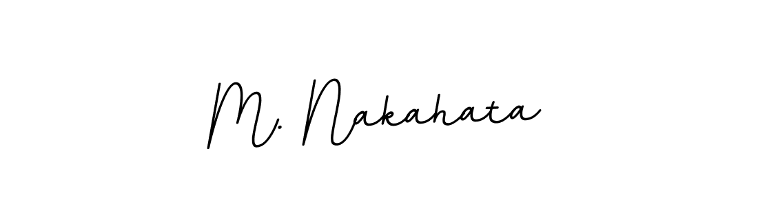 The best way (BallpointsItalic-DORy9) to make a short signature is to pick only two or three words in your name. The name M. Nakahata include a total of six letters. For converting this name. M. Nakahata signature style 11 images and pictures png