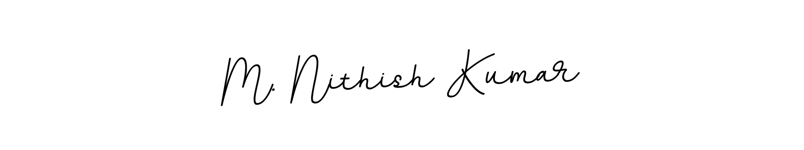 Design your own signature with our free online signature maker. With this signature software, you can create a handwritten (BallpointsItalic-DORy9) signature for name M. Nithish Kumar. M. Nithish Kumar signature style 11 images and pictures png
