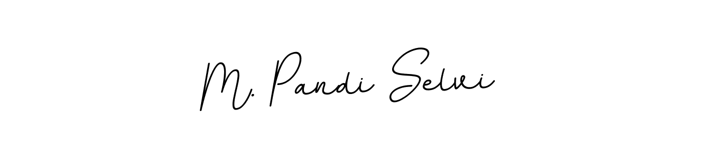 This is the best signature style for the M. Pandi Selvi name. Also you like these signature font (BallpointsItalic-DORy9). Mix name signature. M. Pandi Selvi signature style 11 images and pictures png