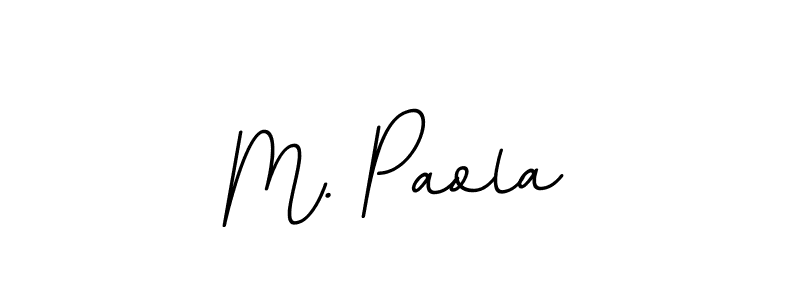 You should practise on your own different ways (BallpointsItalic-DORy9) to write your name (M. Paola) in signature. don't let someone else do it for you. M. Paola signature style 11 images and pictures png