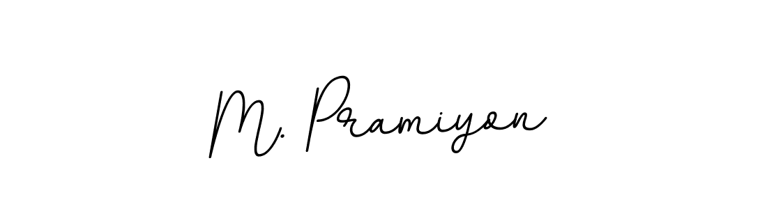 The best way (BallpointsItalic-DORy9) to make a short signature is to pick only two or three words in your name. The name M. Pramiyon include a total of six letters. For converting this name. M. Pramiyon signature style 11 images and pictures png