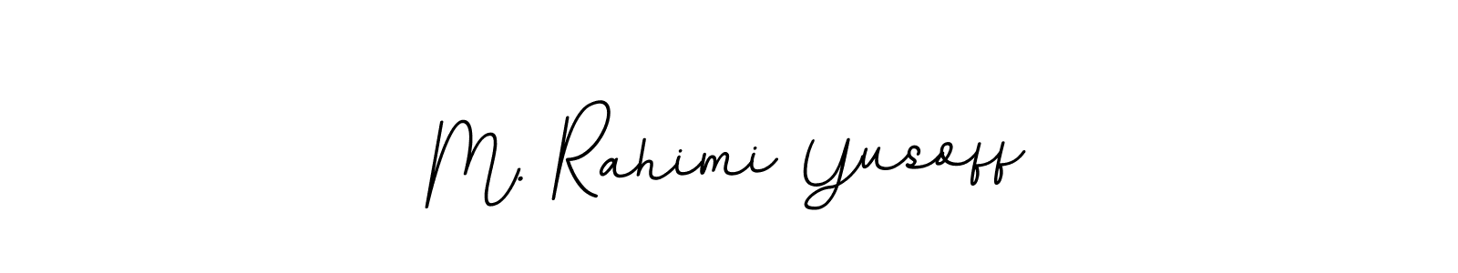 BallpointsItalic-DORy9 is a professional signature style that is perfect for those who want to add a touch of class to their signature. It is also a great choice for those who want to make their signature more unique. Get M. Rahimi Yusoff name to fancy signature for free. M. Rahimi Yusoff signature style 11 images and pictures png