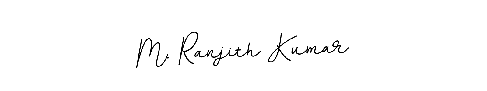 The best way (BallpointsItalic-DORy9) to make a short signature is to pick only two or three words in your name. The name M. Ranjith Kumar include a total of six letters. For converting this name. M. Ranjith Kumar signature style 11 images and pictures png