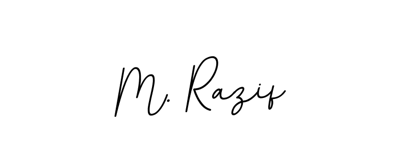 Design your own signature with our free online signature maker. With this signature software, you can create a handwritten (BallpointsItalic-DORy9) signature for name M. Razif. M. Razif signature style 11 images and pictures png