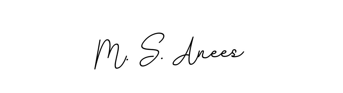 This is the best signature style for the M. S. Anees name. Also you like these signature font (BallpointsItalic-DORy9). Mix name signature. M. S. Anees signature style 11 images and pictures png