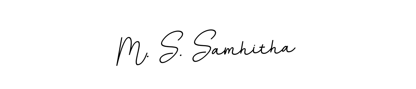 Design your own signature with our free online signature maker. With this signature software, you can create a handwritten (BallpointsItalic-DORy9) signature for name M. S. Samhitha. M. S. Samhitha signature style 11 images and pictures png