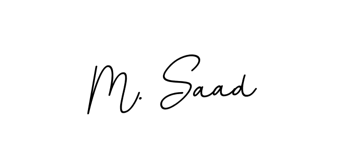 How to make M. Saad name signature. Use BallpointsItalic-DORy9 style for creating short signs online. This is the latest handwritten sign. M. Saad signature style 11 images and pictures png