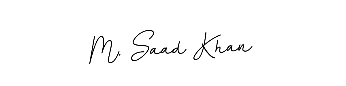 How to make M. Saad Khan name signature. Use BallpointsItalic-DORy9 style for creating short signs online. This is the latest handwritten sign. M. Saad Khan signature style 11 images and pictures png