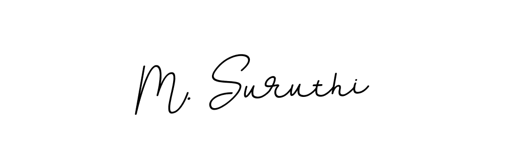 Use a signature maker to create a handwritten signature online. With this signature software, you can design (BallpointsItalic-DORy9) your own signature for name M. Suruthi. M. Suruthi signature style 11 images and pictures png