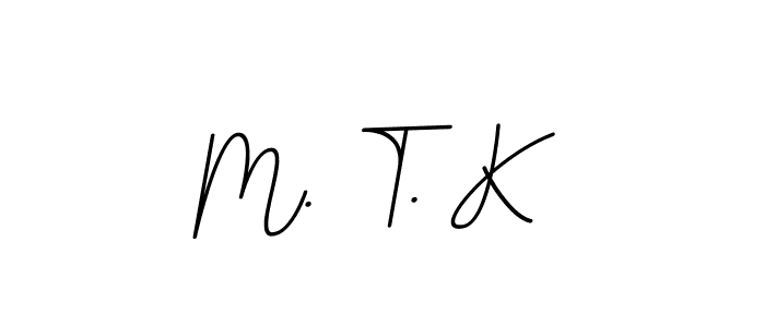 How to make M. T. K name signature. Use BallpointsItalic-DORy9 style for creating short signs online. This is the latest handwritten sign. M. T. K signature style 11 images and pictures png