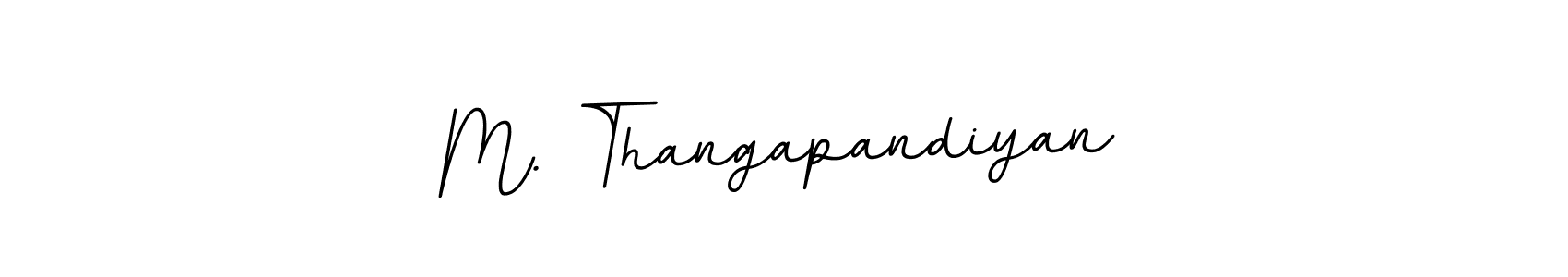 BallpointsItalic-DORy9 is a professional signature style that is perfect for those who want to add a touch of class to their signature. It is also a great choice for those who want to make their signature more unique. Get M. Thangapandiyan name to fancy signature for free. M. Thangapandiyan signature style 11 images and pictures png