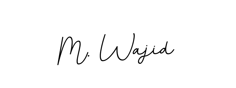 if you are searching for the best signature style for your name M. Wajid. so please give up your signature search. here we have designed multiple signature styles  using BallpointsItalic-DORy9. M. Wajid signature style 11 images and pictures png