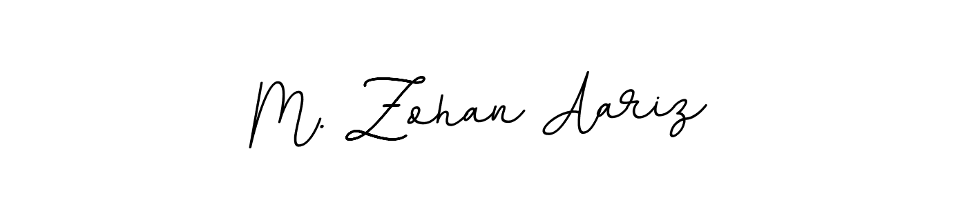 This is the best signature style for the M. Zohan Aariz name. Also you like these signature font (BallpointsItalic-DORy9). Mix name signature. M. Zohan Aariz signature style 11 images and pictures png
