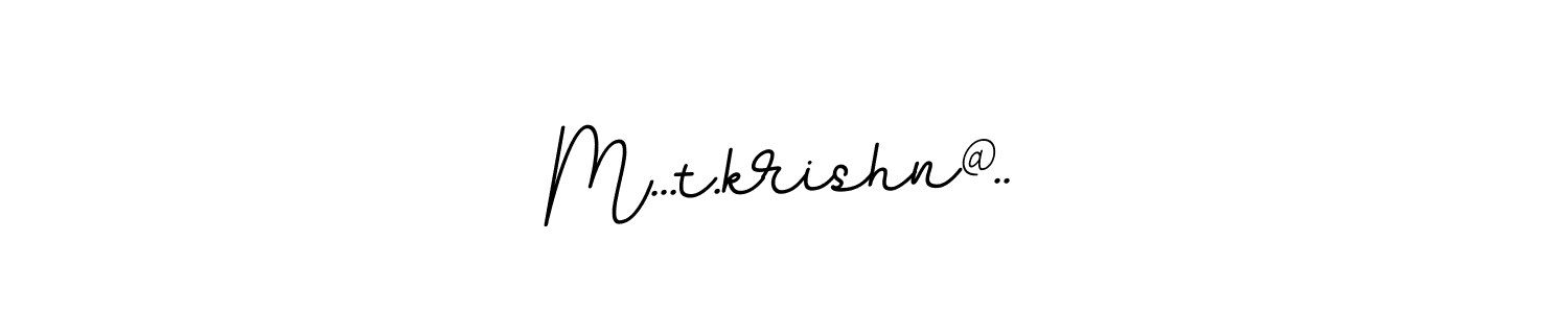 The best way (BallpointsItalic-DORy9) to make a short signature is to pick only two or three words in your name. The name M...t.krishn@.. include a total of six letters. For converting this name. M...t.krishn@.. signature style 11 images and pictures png