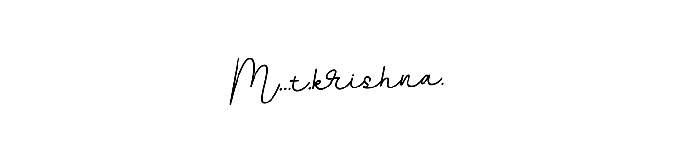 Make a beautiful signature design for name M...t.krishna.. With this signature (BallpointsItalic-DORy9) style, you can create a handwritten signature for free. M...t.krishna. signature style 11 images and pictures png