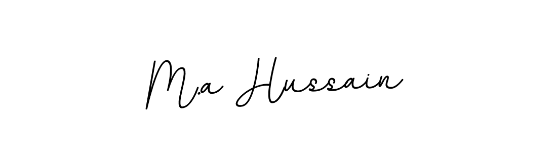 BallpointsItalic-DORy9 is a professional signature style that is perfect for those who want to add a touch of class to their signature. It is also a great choice for those who want to make their signature more unique. Get M.a Hussain name to fancy signature for free. M.a Hussain signature style 11 images and pictures png