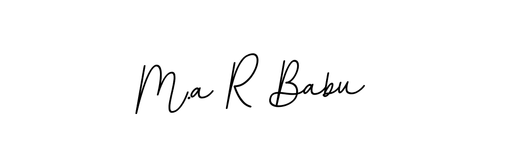 Similarly BallpointsItalic-DORy9 is the best handwritten signature design. Signature creator online .You can use it as an online autograph creator for name M.a R Babu. M.a R Babu signature style 11 images and pictures png