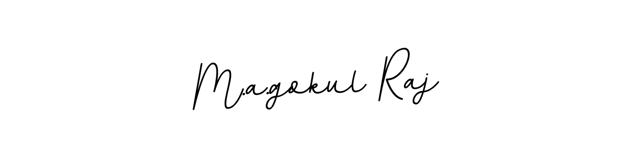 if you are searching for the best signature style for your name M.a.gokul Raj. so please give up your signature search. here we have designed multiple signature styles  using BallpointsItalic-DORy9. M.a.gokul Raj signature style 11 images and pictures png