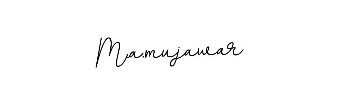 How to make M.a.mujawar name signature. Use BallpointsItalic-DORy9 style for creating short signs online. This is the latest handwritten sign. M.a.mujawar signature style 11 images and pictures png