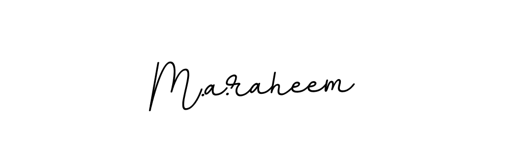 Design your own signature with our free online signature maker. With this signature software, you can create a handwritten (BallpointsItalic-DORy9) signature for name M.a.raheem. M.a.raheem signature style 11 images and pictures png