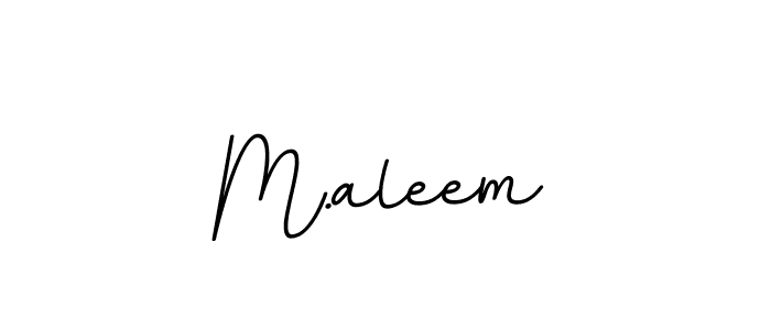 Create a beautiful signature design for name M.aleem. With this signature (BallpointsItalic-DORy9) fonts, you can make a handwritten signature for free. M.aleem signature style 11 images and pictures png