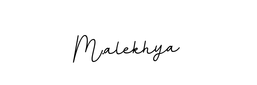 The best way (BallpointsItalic-DORy9) to make a short signature is to pick only two or three words in your name. The name M.alekhya include a total of six letters. For converting this name. M.alekhya signature style 11 images and pictures png