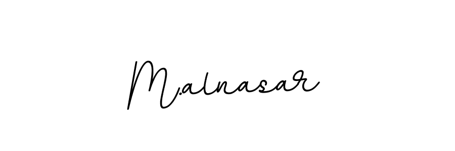 How to make M.alnasar name signature. Use BallpointsItalic-DORy9 style for creating short signs online. This is the latest handwritten sign. M.alnasar signature style 11 images and pictures png