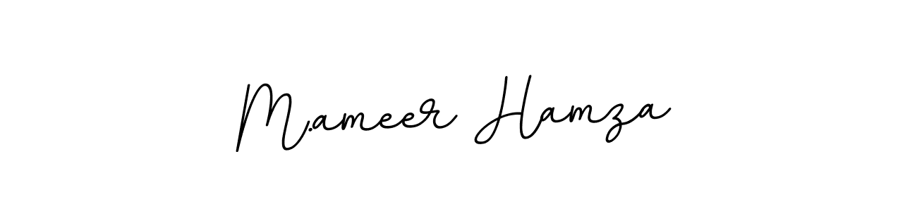 Use a signature maker to create a handwritten signature online. With this signature software, you can design (BallpointsItalic-DORy9) your own signature for name M.ameer Hamza. M.ameer Hamza signature style 11 images and pictures png