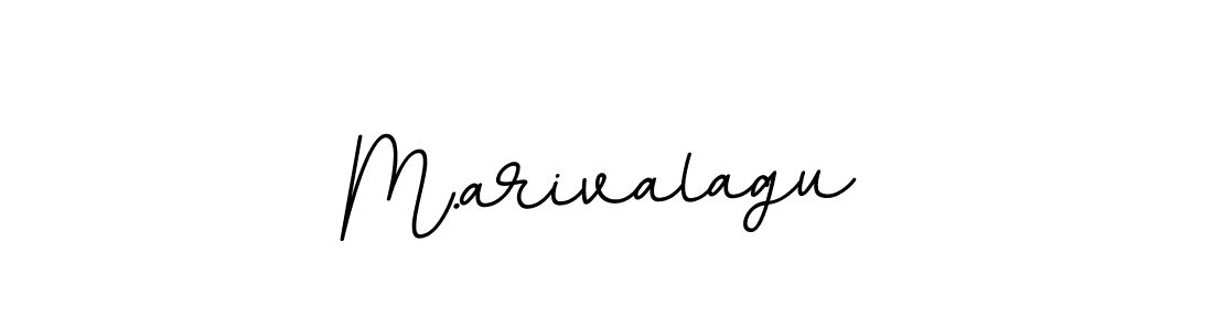 You should practise on your own different ways (BallpointsItalic-DORy9) to write your name (M.arivalagu) in signature. don't let someone else do it for you. M.arivalagu signature style 11 images and pictures png