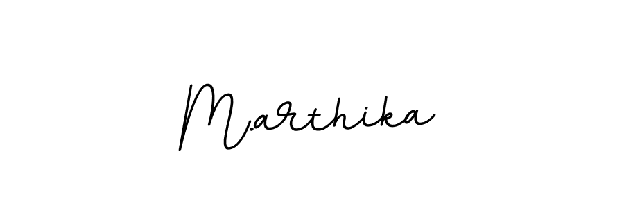 The best way (BallpointsItalic-DORy9) to make a short signature is to pick only two or three words in your name. The name M.arthika include a total of six letters. For converting this name. M.arthika signature style 11 images and pictures png