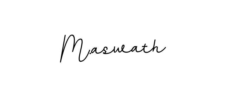 The best way (BallpointsItalic-DORy9) to make a short signature is to pick only two or three words in your name. The name M.aswath include a total of six letters. For converting this name. M.aswath signature style 11 images and pictures png