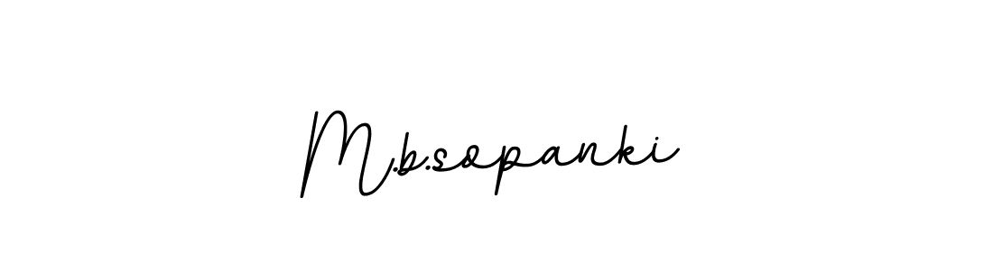 Make a beautiful signature design for name M.b.sopanki. With this signature (BallpointsItalic-DORy9) style, you can create a handwritten signature for free. M.b.sopanki signature style 11 images and pictures png