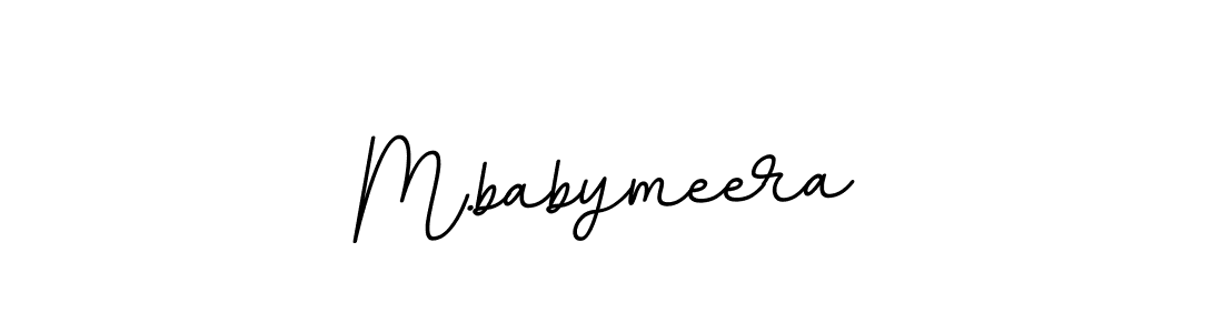 Design your own signature with our free online signature maker. With this signature software, you can create a handwritten (BallpointsItalic-DORy9) signature for name M.babymeera. M.babymeera signature style 11 images and pictures png