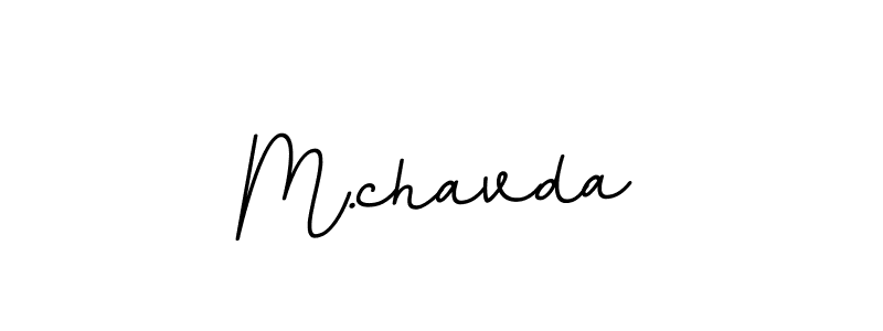 Use a signature maker to create a handwritten signature online. With this signature software, you can design (BallpointsItalic-DORy9) your own signature for name M.chavda. M.chavda signature style 11 images and pictures png